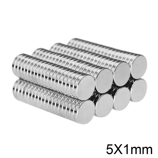 Mini małe magnesy okrągłe 5x1mm N35 neodymowe - 80 ~ 3000 sztuk - Wianko - 3