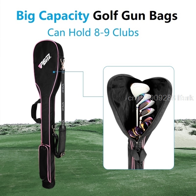 Torba na kluby golfowe PGM ultralekka z ulepszonym systemem składania, idealna do przenoszenia na ramię, zapewniająca przechowywanie i łatwy dostęp do pistoletów golfowych - Wianko - 3