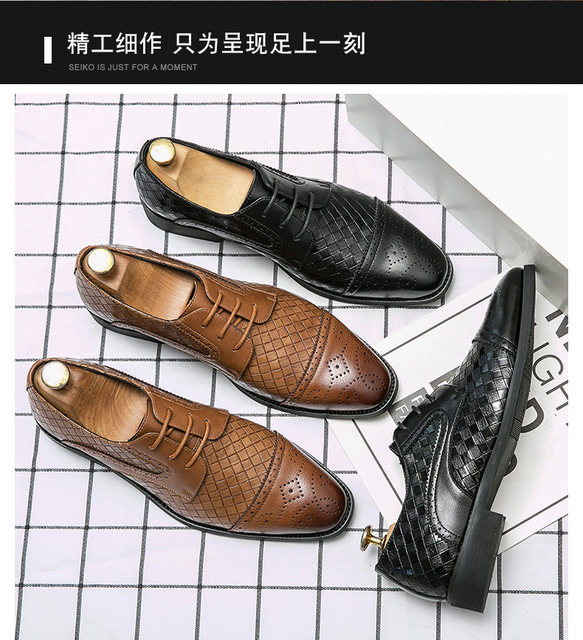 Męskie skórzane buty w brytyjskim stylu - wiosenno-jesienna kolekcja dla wszystkich, którzy cenią modę i wygodę - Wianko - 2