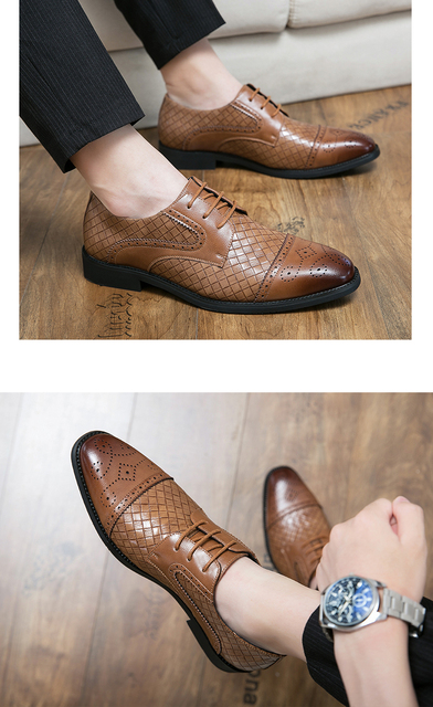 Męskie skórzane buty w brytyjskim stylu - wiosenno-jesienna kolekcja dla wszystkich, którzy cenią modę i wygodę - Wianko - 9