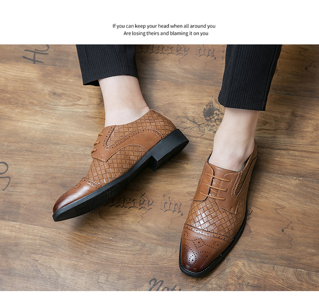 Męskie skórzane buty w brytyjskim stylu - wiosenno-jesienna kolekcja dla wszystkich, którzy cenią modę i wygodę - Wianko - 10
