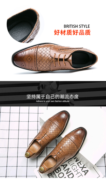 Męskie skórzane buty w brytyjskim stylu - wiosenno-jesienna kolekcja dla wszystkich, którzy cenią modę i wygodę - Wianko - 6