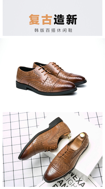 Męskie skórzane buty w brytyjskim stylu - wiosenno-jesienna kolekcja dla wszystkich, którzy cenią modę i wygodę - Wianko - 4