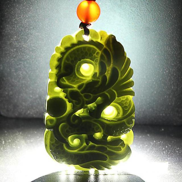 Oryginalny wisiorek Jade Pixiu - naturalny kamień, dzięki któremu masz szansę na szczęście - Wianko - 4
