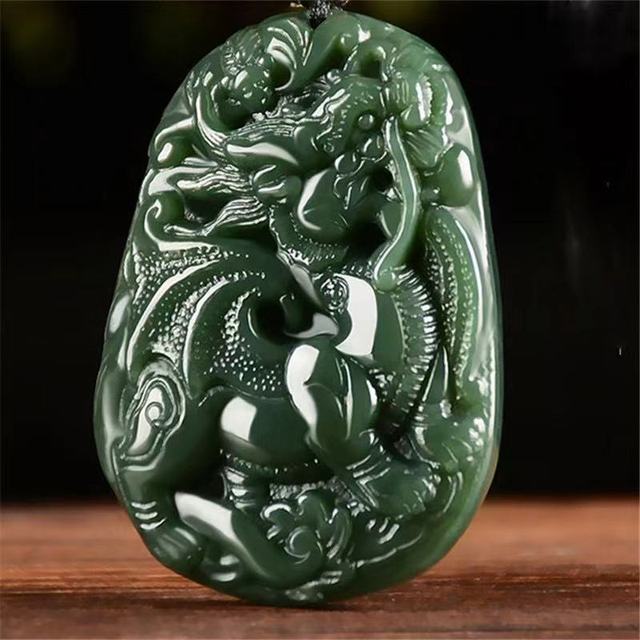 Oryginalny wisiorek Jade Pixiu - naturalny kamień, dzięki któremu masz szansę na szczęście - Wianko - 8