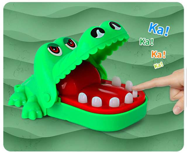 Mini krokodyl zębów dentysta - zabawka dla dzieci, usta ugryźć, palec ciągnięcie, prezenty zabawki rękodzielnicze dzieci dziecko śmieszne - Wianko - 2
