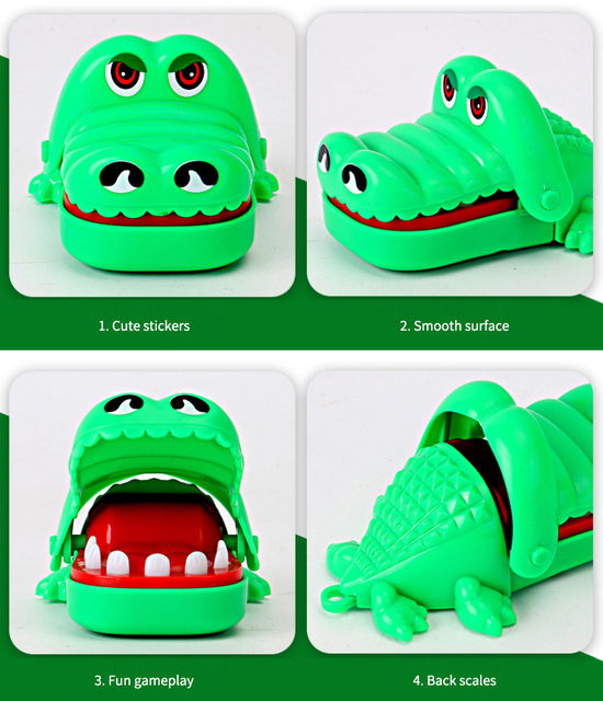 Mini krokodyl zębów dentysta - zabawka dla dzieci, usta ugryźć, palec ciągnięcie, prezenty zabawki rękodzielnicze dzieci dziecko śmieszne - Wianko - 10