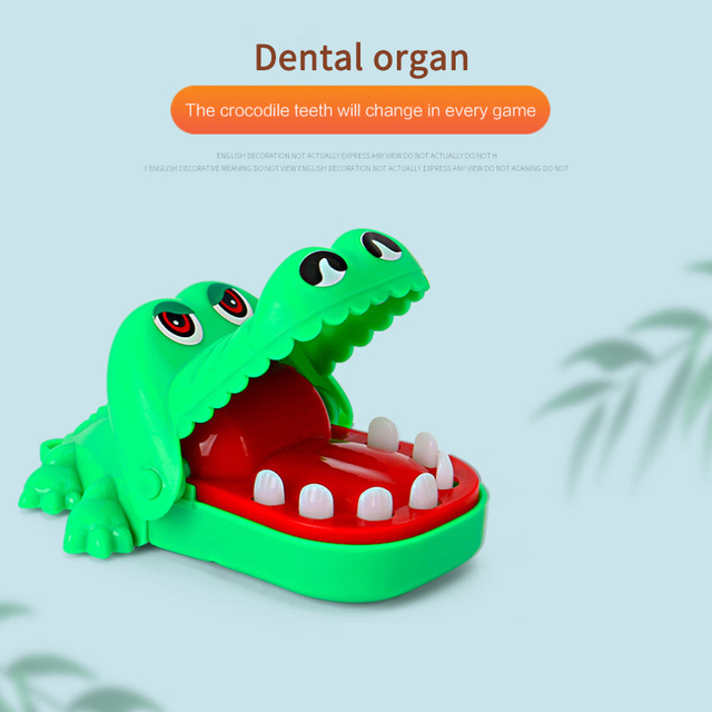 Mini krokodyl zębów dentysta - zabawka dla dzieci, usta ugryźć, palec ciągnięcie, prezenty zabawki rękodzielnicze dzieci dziecko śmieszne - Wianko - 5