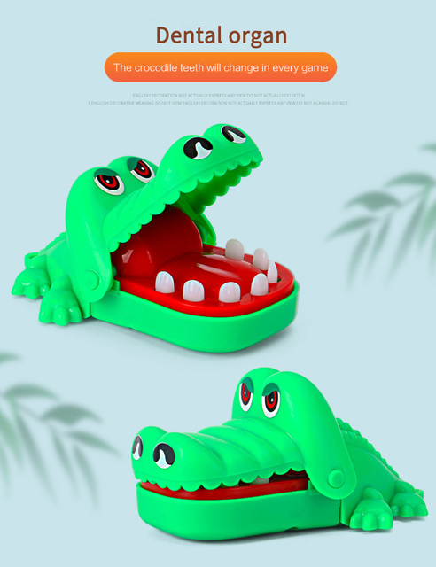 Mini krokodyl zębów dentysta - zabawka dla dzieci, usta ugryźć, palec ciągnięcie, prezenty zabawki rękodzielnicze dzieci dziecko śmieszne - Wianko - 4