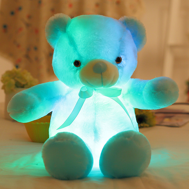 Pluszowa lalka miś o długości 50cm z kreatywnymi LED, kolorowe światło, podświetlane zabawki i poduszka dla dzieci - prezent na Xmas i urodziny - Wianko - 15