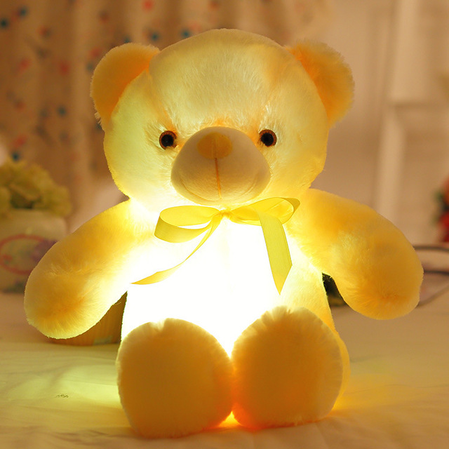 Pluszowa lalka miś o długości 50cm z kreatywnymi LED, kolorowe światło, podświetlane zabawki i poduszka dla dzieci - prezent na Xmas i urodziny - Wianko - 13