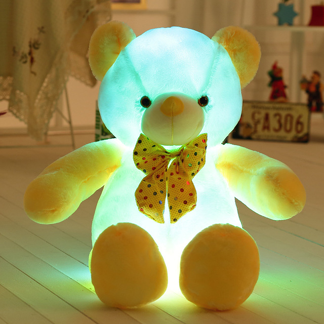 Pluszowa lalka miś o długości 50cm z kreatywnymi LED, kolorowe światło, podświetlane zabawki i poduszka dla dzieci - prezent na Xmas i urodziny - Wianko - 7