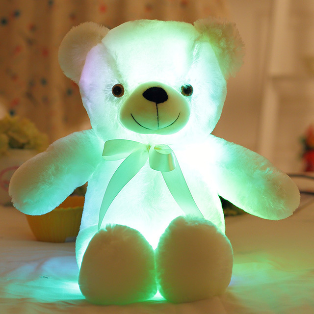 Pluszowa lalka miś o długości 50cm z kreatywnymi LED, kolorowe światło, podświetlane zabawki i poduszka dla dzieci - prezent na Xmas i urodziny - Wianko - 14