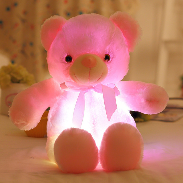 Pluszowa lalka miś o długości 50cm z kreatywnymi LED, kolorowe światło, podświetlane zabawki i poduszka dla dzieci - prezent na Xmas i urodziny - Wianko - 16