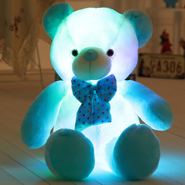 Pluszowa lalka miś o długości 50cm z kreatywnymi LED, kolorowe światło, podświetlane zabawki i poduszka dla dzieci - prezent na Xmas i urodziny - Wianko - 5