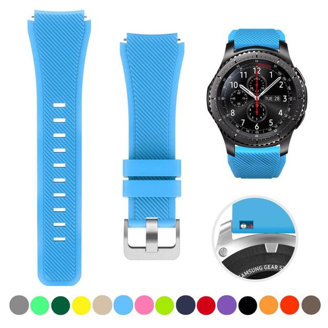 Pasek silikonowy 22MM do Samsung Galaxy Watch 3 46mm, kompatybilny z Huawei Watch GT2 46mm/Amazfit 47mm - Wianko - 13