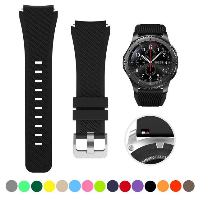 Pasek silikonowy 22MM do Samsung Galaxy Watch 3 46mm, kompatybilny z Huawei Watch GT2 46mm/Amazfit 47mm - Wianko - 6