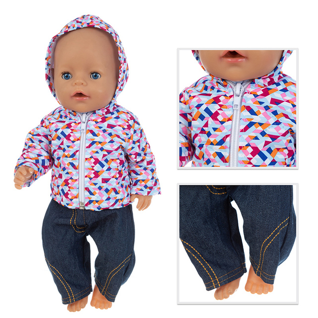 Ubrania dla noworodka dla lalki 43cm - modne stroje dla Baby Doll o długości 17 Cal, marki American OG girl Doll - Wianko - 14