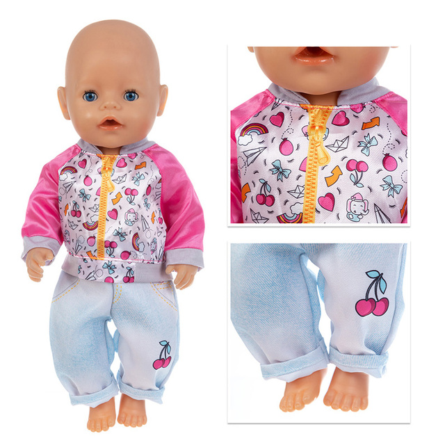 Ubrania dla noworodka dla lalki 43cm - modne stroje dla Baby Doll o długości 17 Cal, marki American OG girl Doll - Wianko - 5