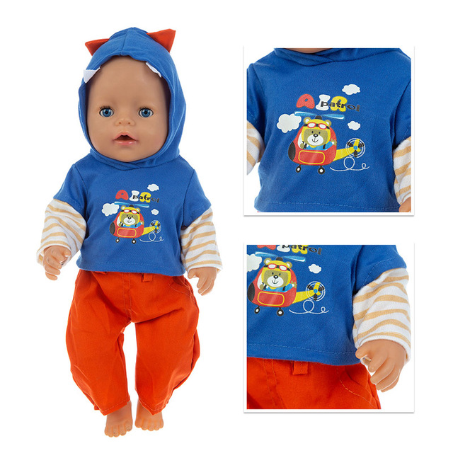 Ubrania dla noworodka dla lalki 43cm - modne stroje dla Baby Doll o długości 17 Cal, marki American OG girl Doll - Wianko - 2