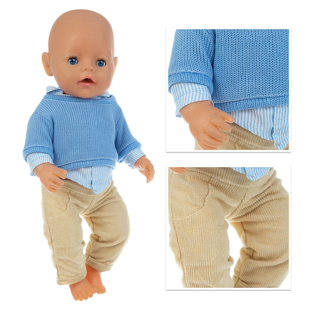 Ubrania dla noworodka dla lalki 43cm - modne stroje dla Baby Doll o długości 17 Cal, marki American OG girl Doll - Wianko - 7