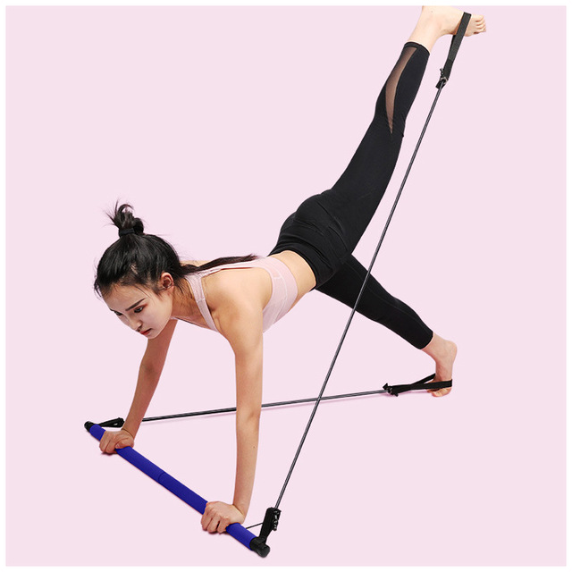Opaska do ćwiczeń Pilates Fitness Sport - kij treningowy joga Pull pręt ciągnąć lina kulturystyka ściągacz - Wianko - 2