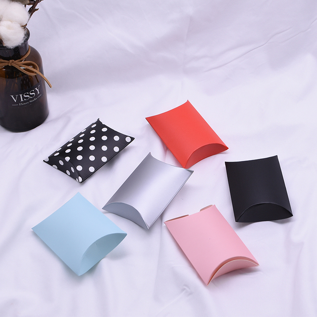 10 sztuk nowoczesnych poduszek w kształcie kolorowych pudełek cukierków - dekoracja ślubna, opakowanie prezentu DIY - Wianko - 2