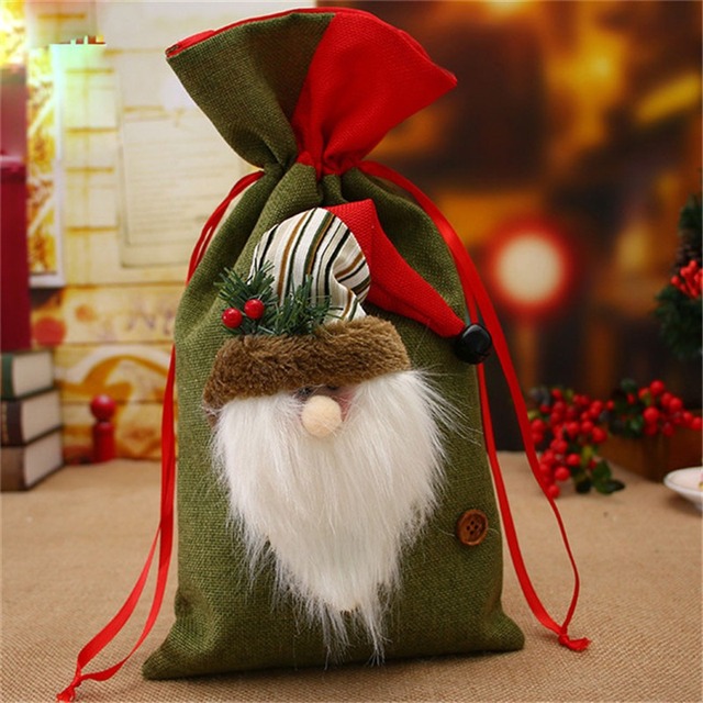 Duży worek świętego Mikołaja na prezenty - aksamitna torba z sznurkiem - Wianko - 42