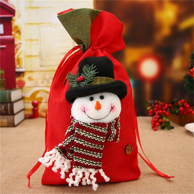 Duży worek świętego Mikołaja na prezenty - aksamitna torba z sznurkiem - Wianko - 43