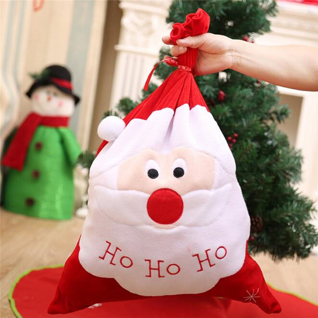 Duży worek świętego Mikołaja na prezenty - aksamitna torba z sznurkiem - Wianko - 31