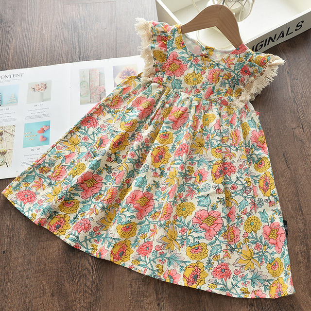 Słodka sukienka letnia dla dziewczynki w wieku 2-6 lat, ozdobiona kolorowymi sercami, współwykonana z siatką - Keelorn - Wianko - 37