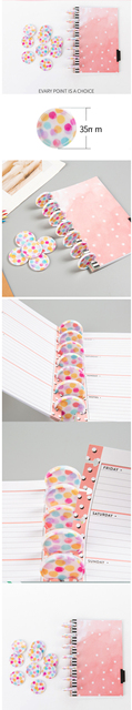 Nowe plastikowe pierścienie wiążące do notatników i terminarzy Mushroom Hole Notebook - 100 sztuk, 35MM - Wianko - 1
