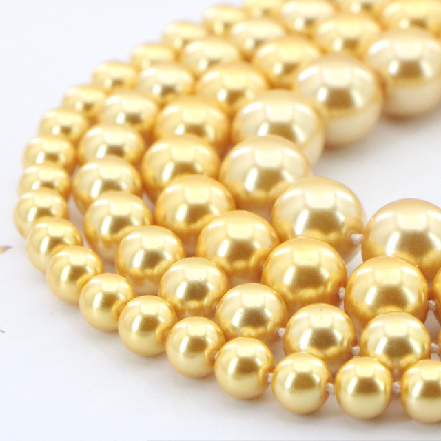 Naszyjnik łańcuszkowy z 14mm złotą perłą z muszli z morza południowego dla kobiety i dziewczyny, prezent świąteczny i na ślub, długość 18 - Wianko - 3