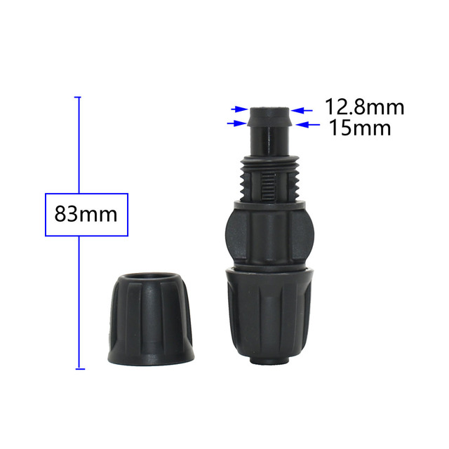 Złącze ogrodowe do wody - 16mm rura PE Tee kolanko wtyk końcowy złącze nakrętka mocująca łącznik - 1/2 ''rury 4/7mm złączki węży - Wianko - 7