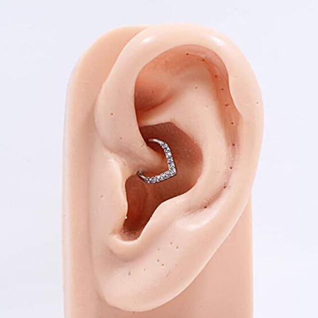 Kółko Segment przegrody nosa Clicker Piercing Cz Lip Labret ucho chrząstka Daith Helix G23 z tytanu na zawiasach - Wianko - 5