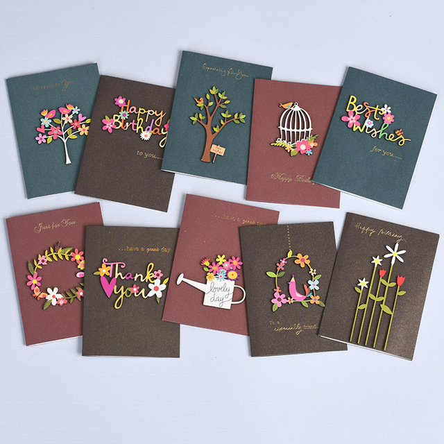 Paczka 12 mini kartek z życzeniami na różne okazje z kopertami - Wianko - 8