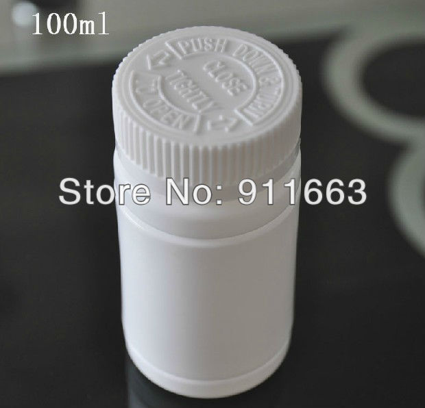 Bambusowa butelka plastikowa 100 ml z zakrętką ciśnieniową do kapsułek, pigułek, granulek - Wianko - 1