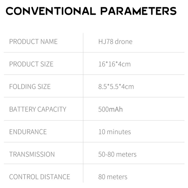 2021 Hj78 Mini Drone z kamerą 4k i 1080P HD, wifi FPV, wysokość utrzymania, składany Quadcopter RC, zabawki na urodziny - Wianko - 21