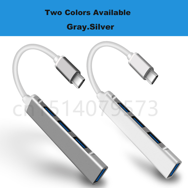 USB C HUB 3.0 typ C 3.1 4 Port Multi Splitter Adapter rozszerzenia stacji dokującej - dla Lenovo Xiaomi Macbook PC komputer - Wianko - 15