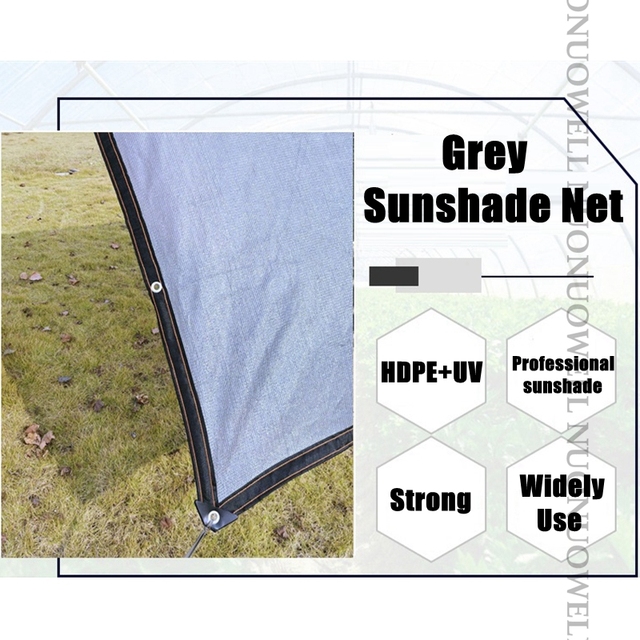 HDPE anty-UV siatka cieniująca balkon zacieniająca sukulenty - szara - Wianko - 5