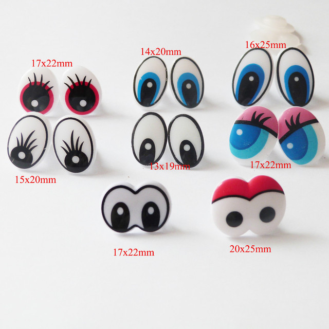 Nowe 20 sztuk 3D brokatowe oczy do własnoręcznego pluszowego tworzenia lalki - N10-9-12-14-16-20-24-30-35mm, różne kolory - Wianko - 17