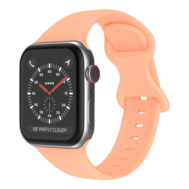 Silikonowy pasek do Apple Watch iWatch 3 4 5 se 6, wymienny, 44mm 40mm 38mm 42mm, koreański pasek na nadgarstek - Wianko - 2
