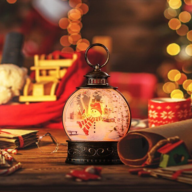 Mini Vintage lampion na zewnątrz z oświetleniem LED i świeca bożonarodzeniowa, idealny na świąteczne dekoracje stołowe - Natal 2022 - Wianko - 17