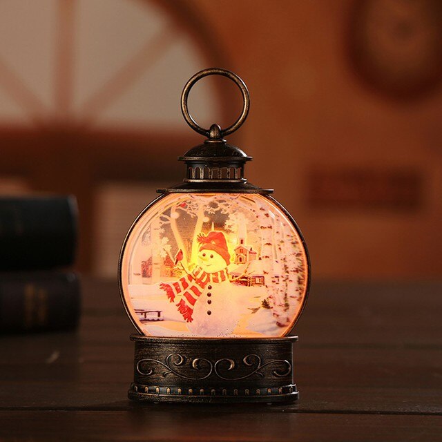 Mini Vintage lampion na zewnątrz z oświetleniem LED i świeca bożonarodzeniowa, idealny na świąteczne dekoracje stołowe - Natal 2022 - Wianko - 14