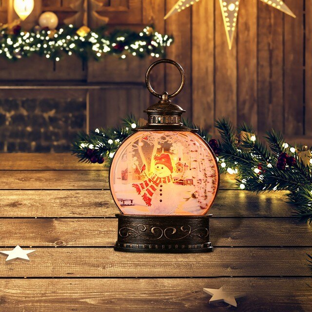 Mini Vintage lampion na zewnątrz z oświetleniem LED i świeca bożonarodzeniowa, idealny na świąteczne dekoracje stołowe - Natal 2022 - Wianko - 4