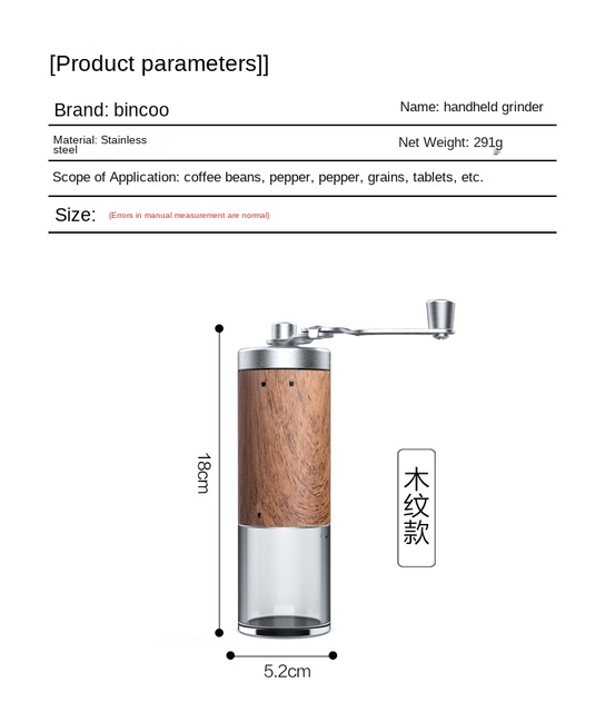 Ręczny młynek do kawy regulowany do parzenia kawy - Wianko - 12