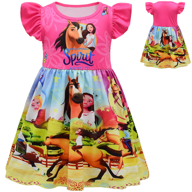 Sukienka dziecięca dziewczyny z rękawem trzepoczącym, idealna na imprezy urodzinowe - rozmiar 2-7Y - Wianko - 3