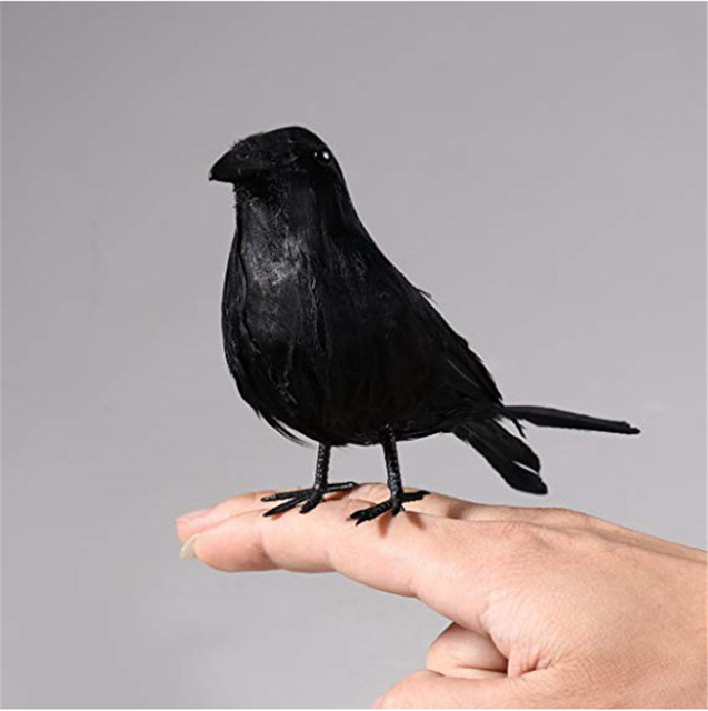 Czarny ptak Raven - Szczegółowa dekoracja na Halloween i specjalne okazje - Wianko - 10