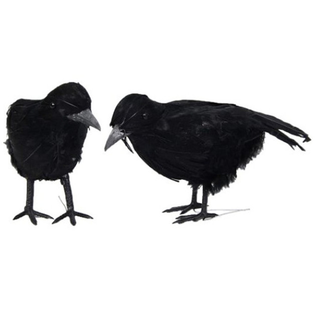 Czarny ptak Raven - Szczegółowa dekoracja na Halloween i specjalne okazje - Wianko - 12