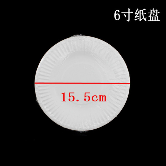 Jednorazowe talerze papierowe białe, ręcznie malowane - 20 sztuk (6, 7, 8, 9) - Wianko - 4